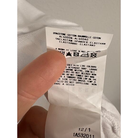 FIORUCCI Logo Shirt Heart Spray Paint Graphic Tee Streetwear Italy Y2K Biker XS - Picture 6 of 6